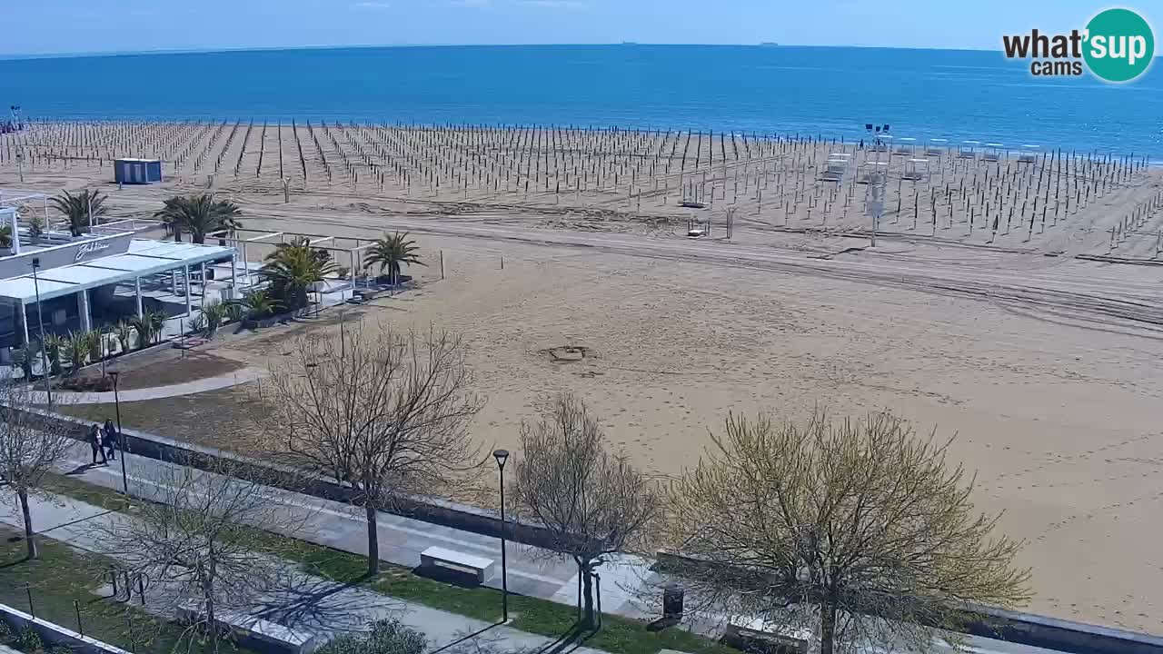 Spletna kamera Bibione plaža – pogled iz Ashanti ApartHotela