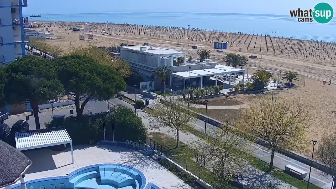 Webcam en vivo playa Bibione – vista desde Ashanti ApartHotel