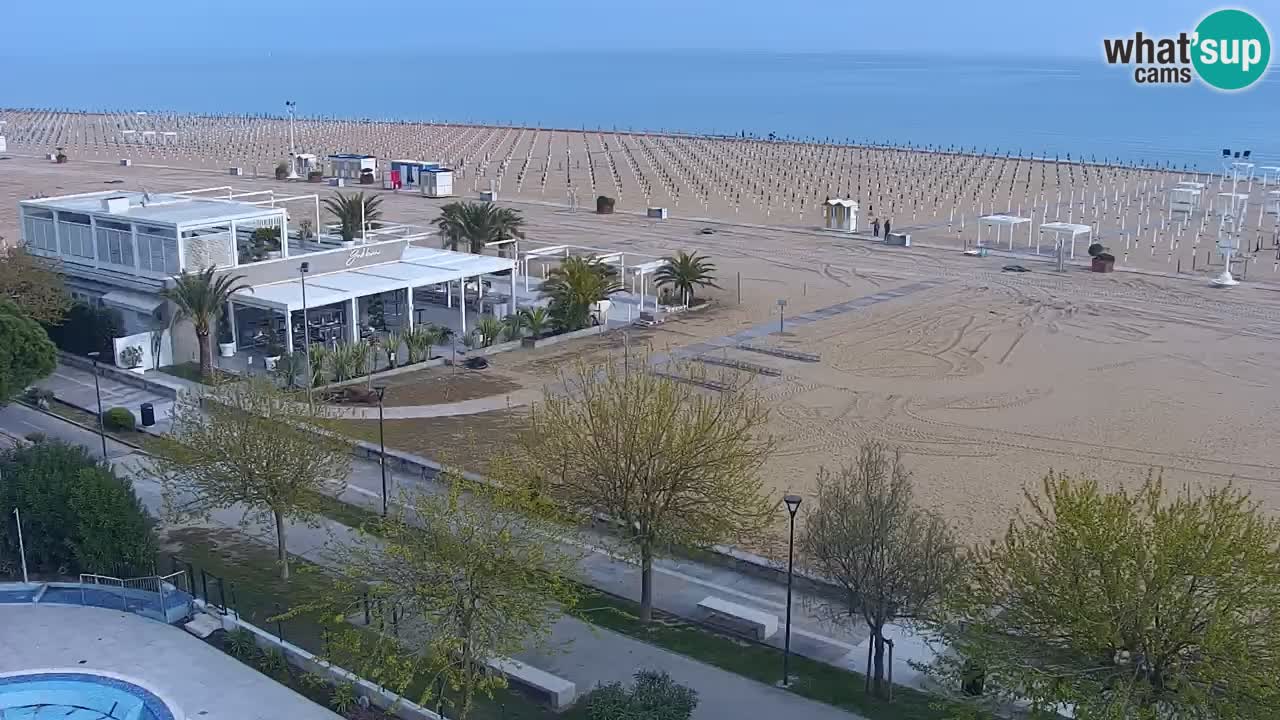 Spletna kamera Bibione plaža – pogled iz Ashanti ApartHotela