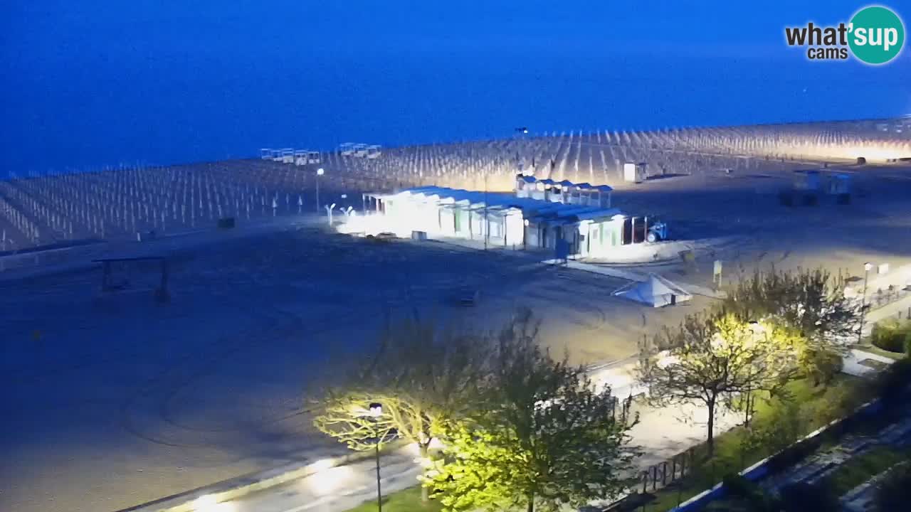 Spletna kamera Bibione plaža – pogled iz Ashanti ApartHotela