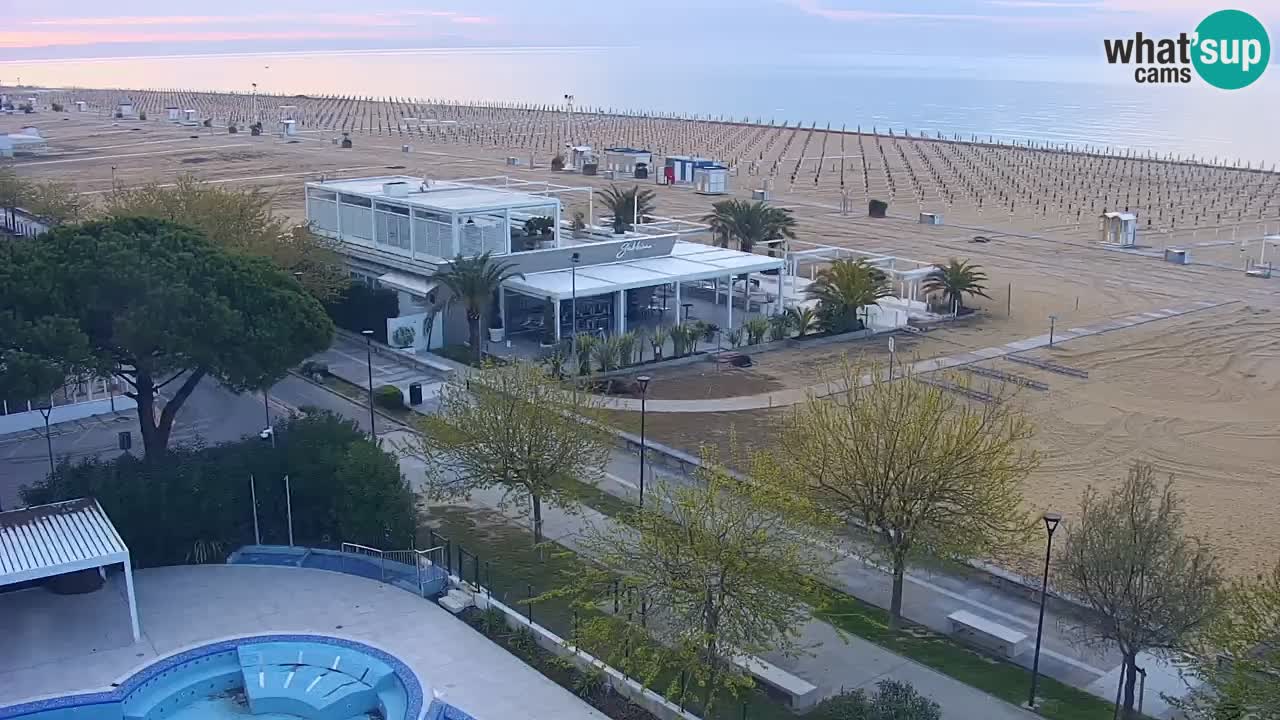 Webcam en vivo playa Bibione – vista desde Ashanti ApartHotel