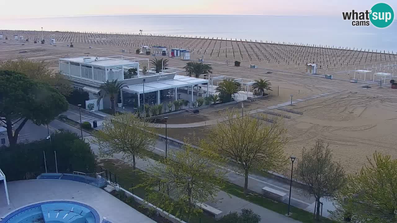 Webcam en direct plage de Bibione – vue depuis Ashanti ApartHotel