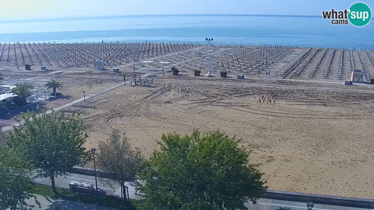 Spletna kamera Bibione plaža – pogled iz Ashanti ApartHotela