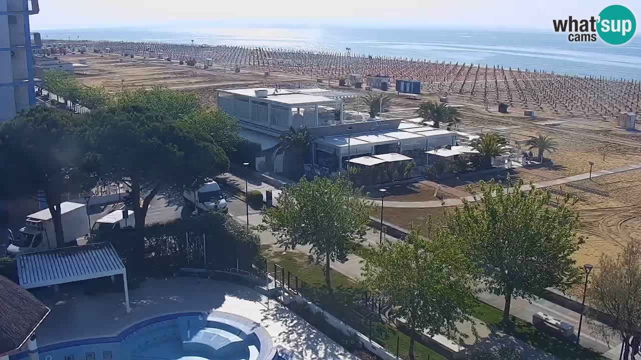 Webcam en direct plage de Bibione – vue depuis Ashanti ApartHotel