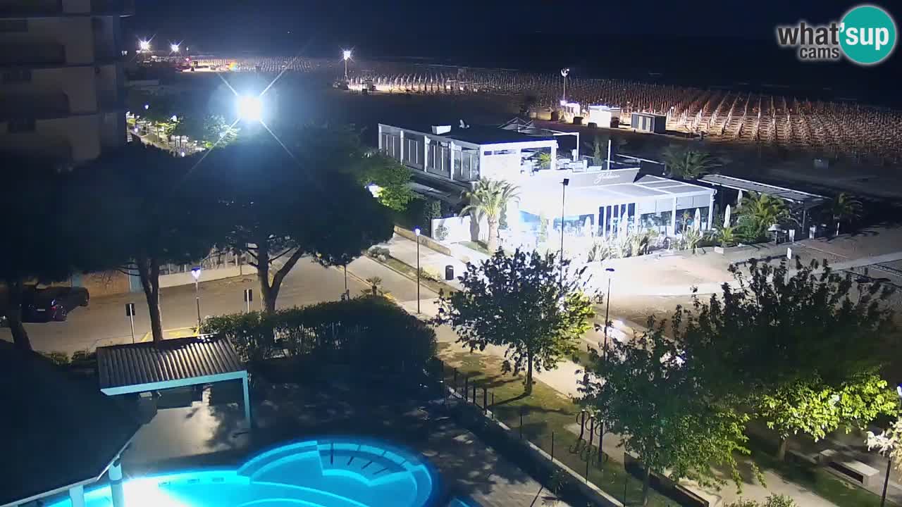 Webcam en vivo playa Bibione – vista desde Ashanti ApartHotel