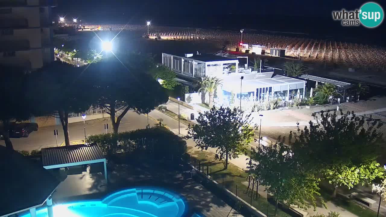 Webcam en direct plage de Bibione – vue depuis Ashanti ApartHotel