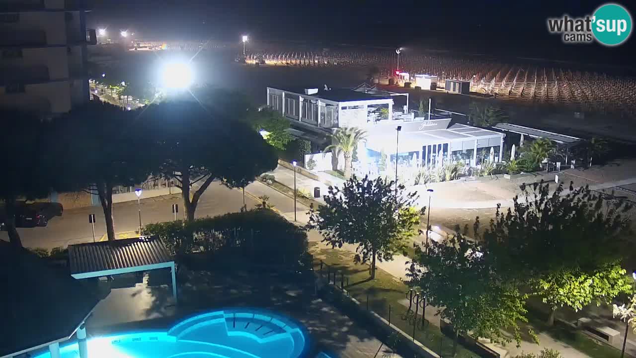 Webcam en vivo playa Bibione – vista desde Ashanti ApartHotel