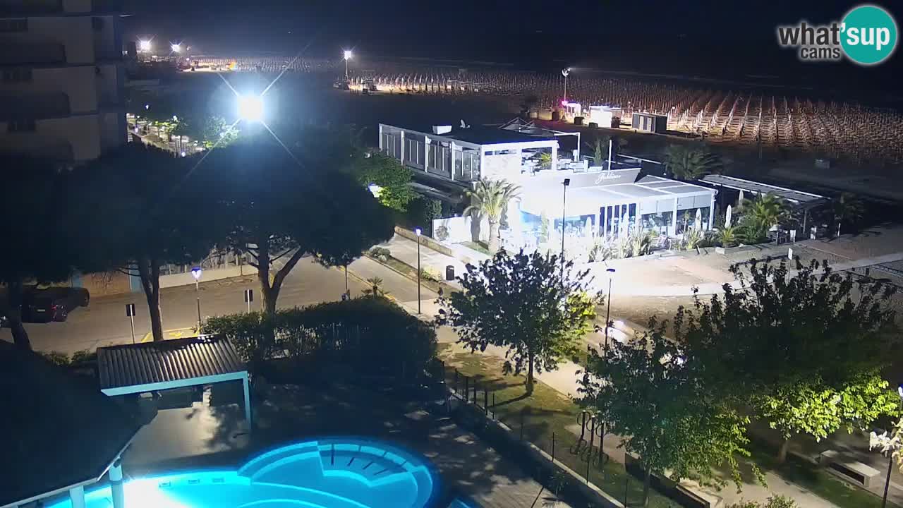 Webcam en direct plage de Bibione – vue depuis Ashanti ApartHotel