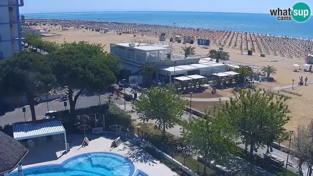 Webcam en direct plage de Bibione – vue depuis Ashanti ApartHotel