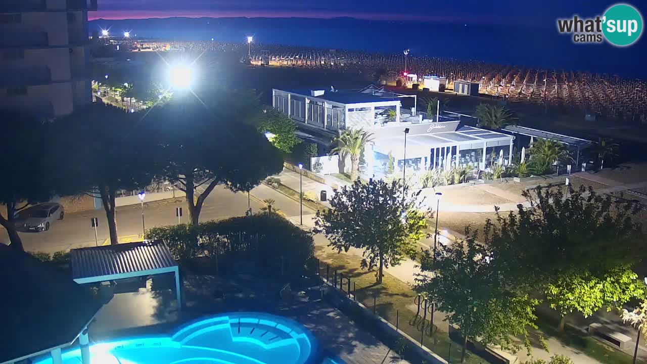 Webcam en direct plage de Bibione – vue depuis Ashanti ApartHotel