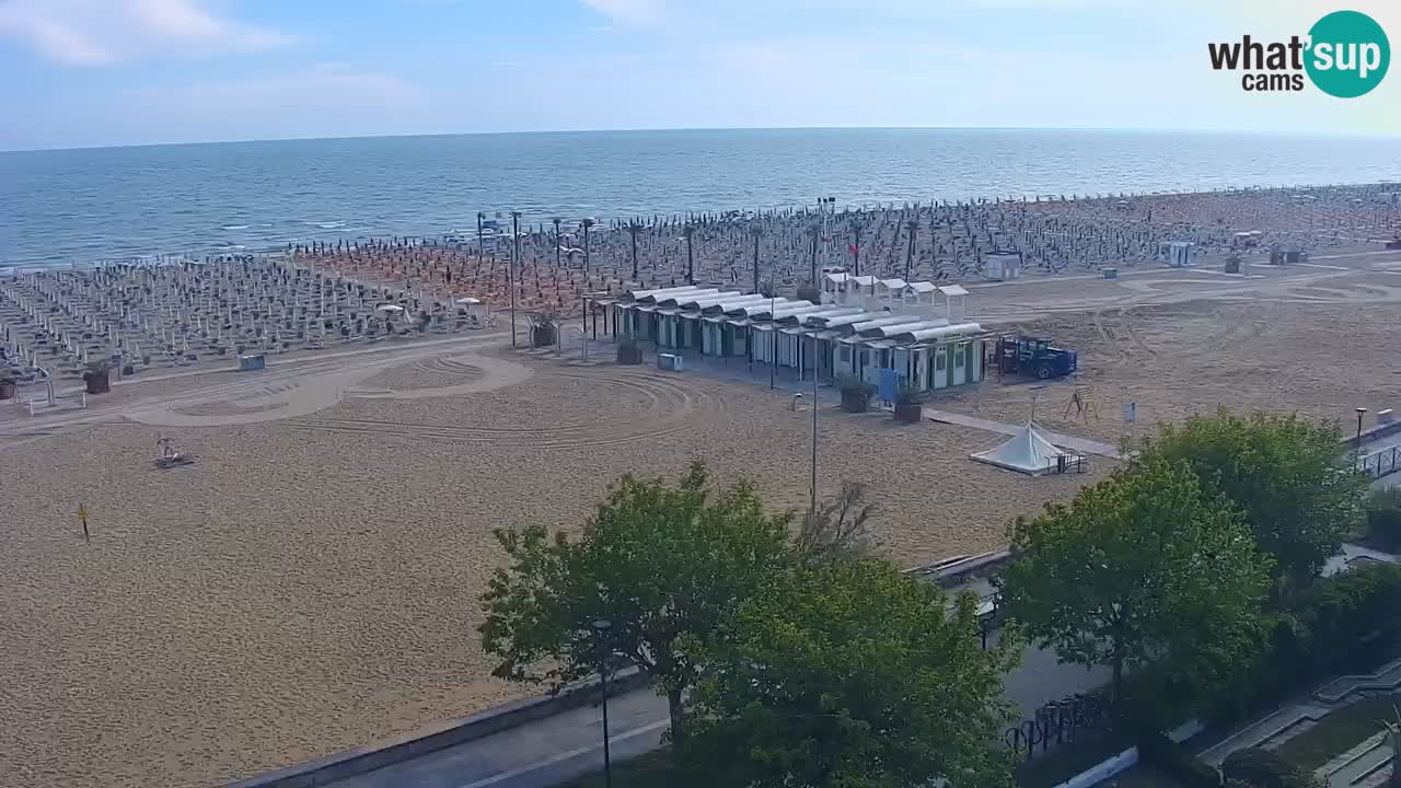 Spletna kamera Bibione plaža – pogled iz Ashanti ApartHotela