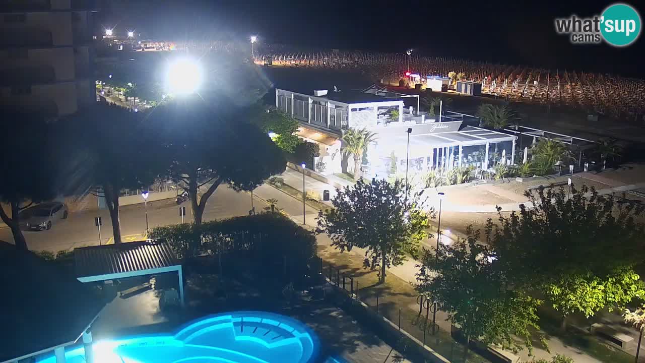 Web kamera Bibione plaža – pogled sa Ashanti ApartHotela