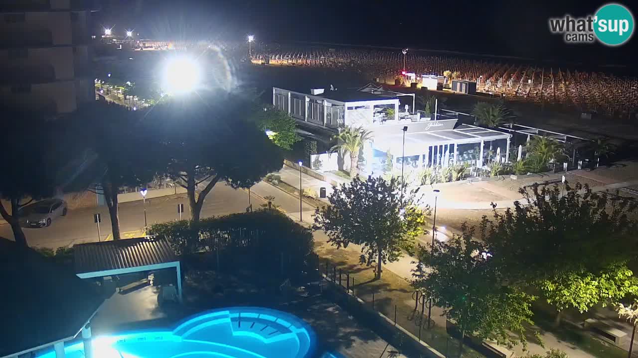 Webcam en direct plage de Bibione – vue depuis Ashanti ApartHotel