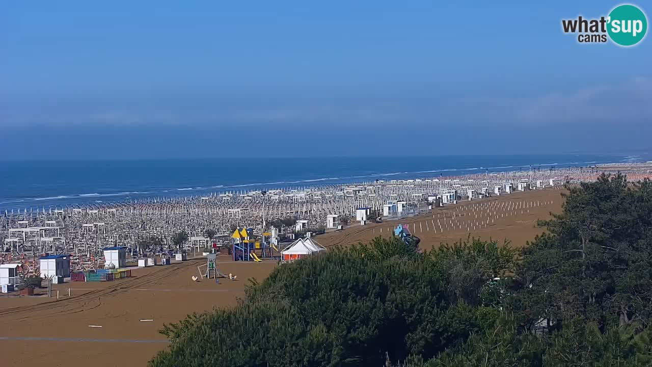 Spletna kamera Bibione plaža – pogled iz Ashanti ApartHotela