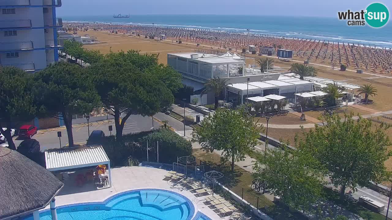 Webcam en vivo playa Bibione – vista desde Ashanti ApartHotel