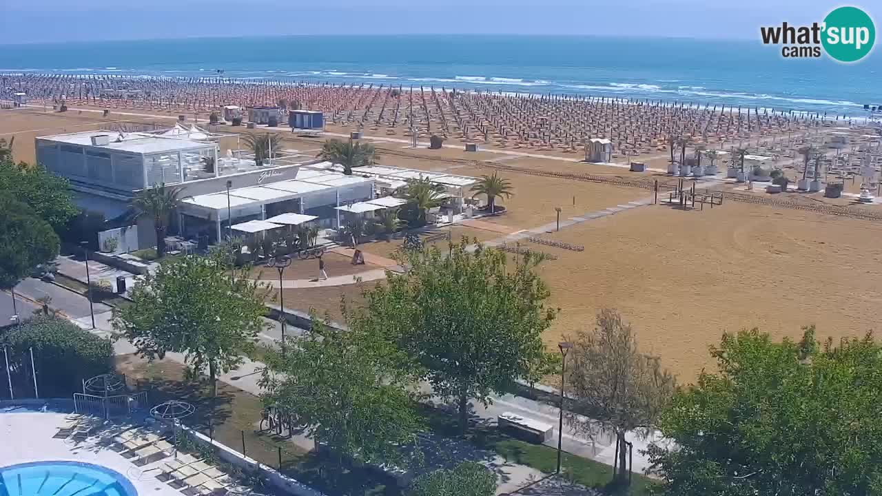 Webcam en direct plage de Bibione – vue depuis Ashanti ApartHotel