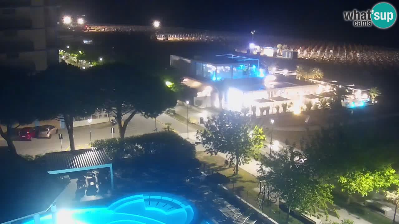 Spletna kamera Bibione plaža – pogled iz Ashanti ApartHotela