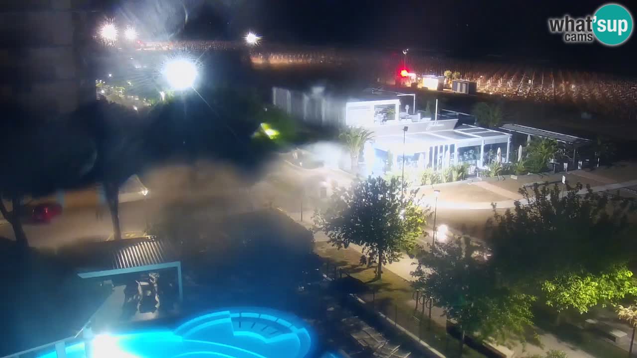 Webcam en vivo playa Bibione – vista desde Ashanti ApartHotel