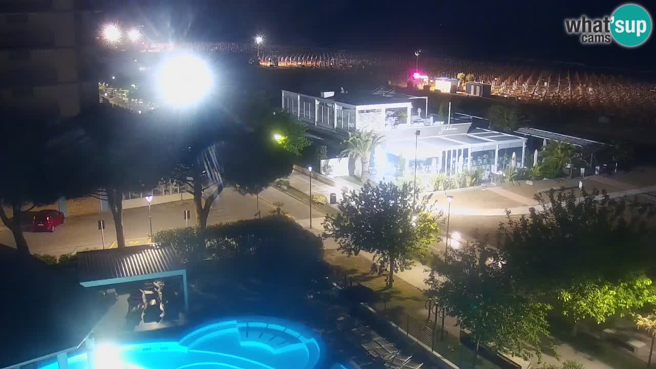 Spletna kamera Bibione plaža – pogled iz Ashanti ApartHotela