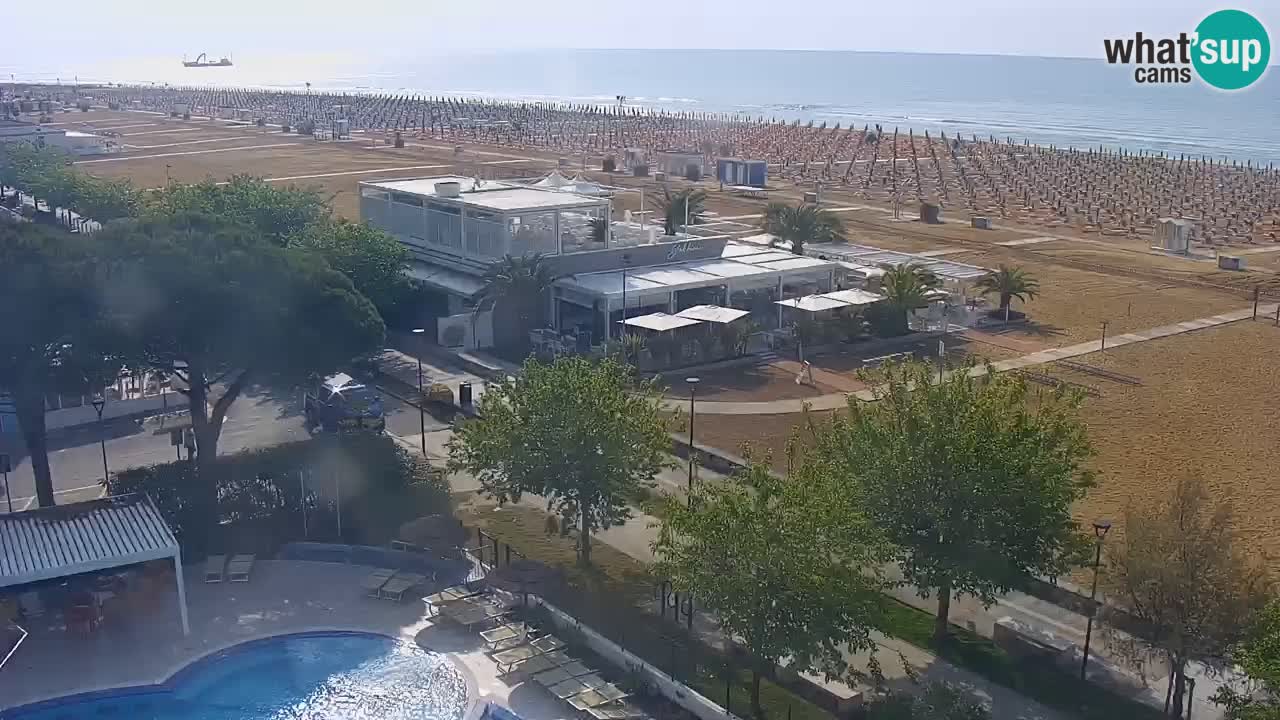 Spletna kamera Bibione plaža – pogled iz Ashanti ApartHotela