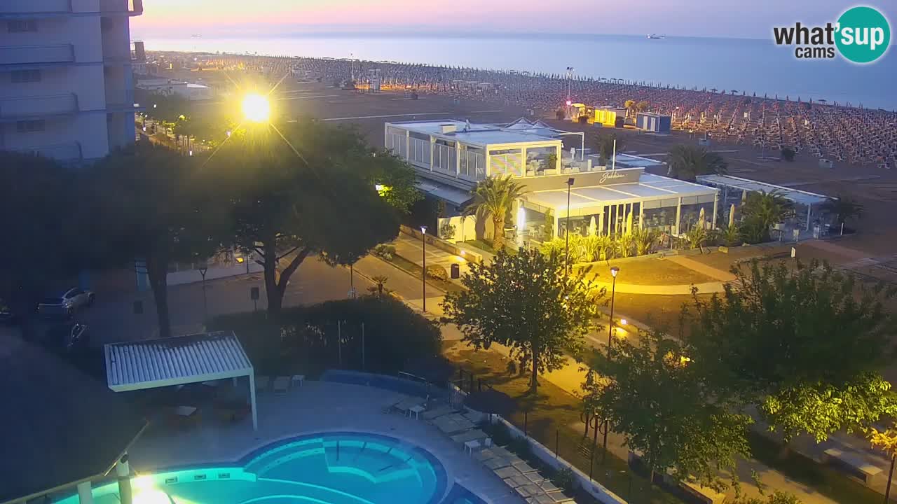 Web kamera Bibione plaža – pogled sa Ashanti ApartHotela