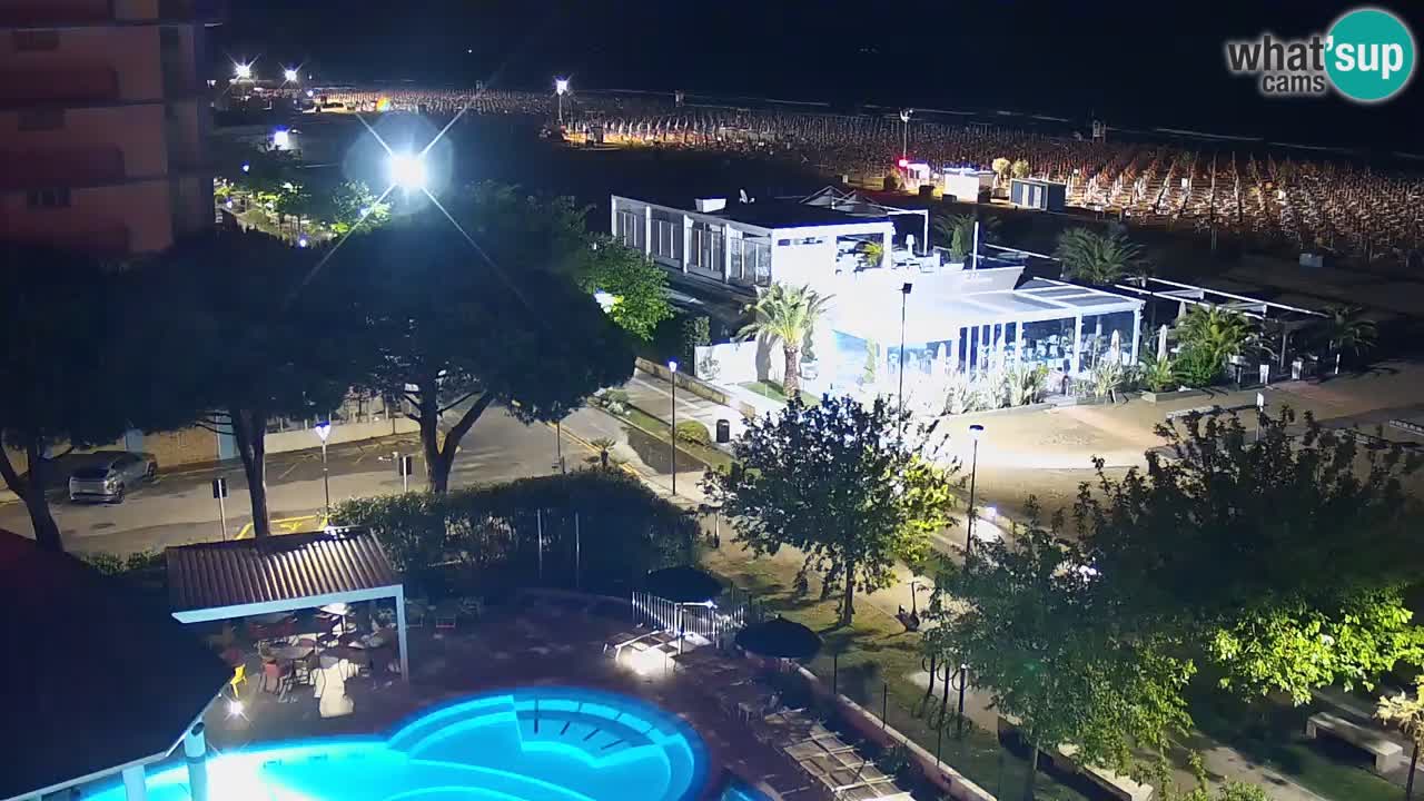 Webcam en vivo playa Bibione – vista desde Ashanti ApartHotel