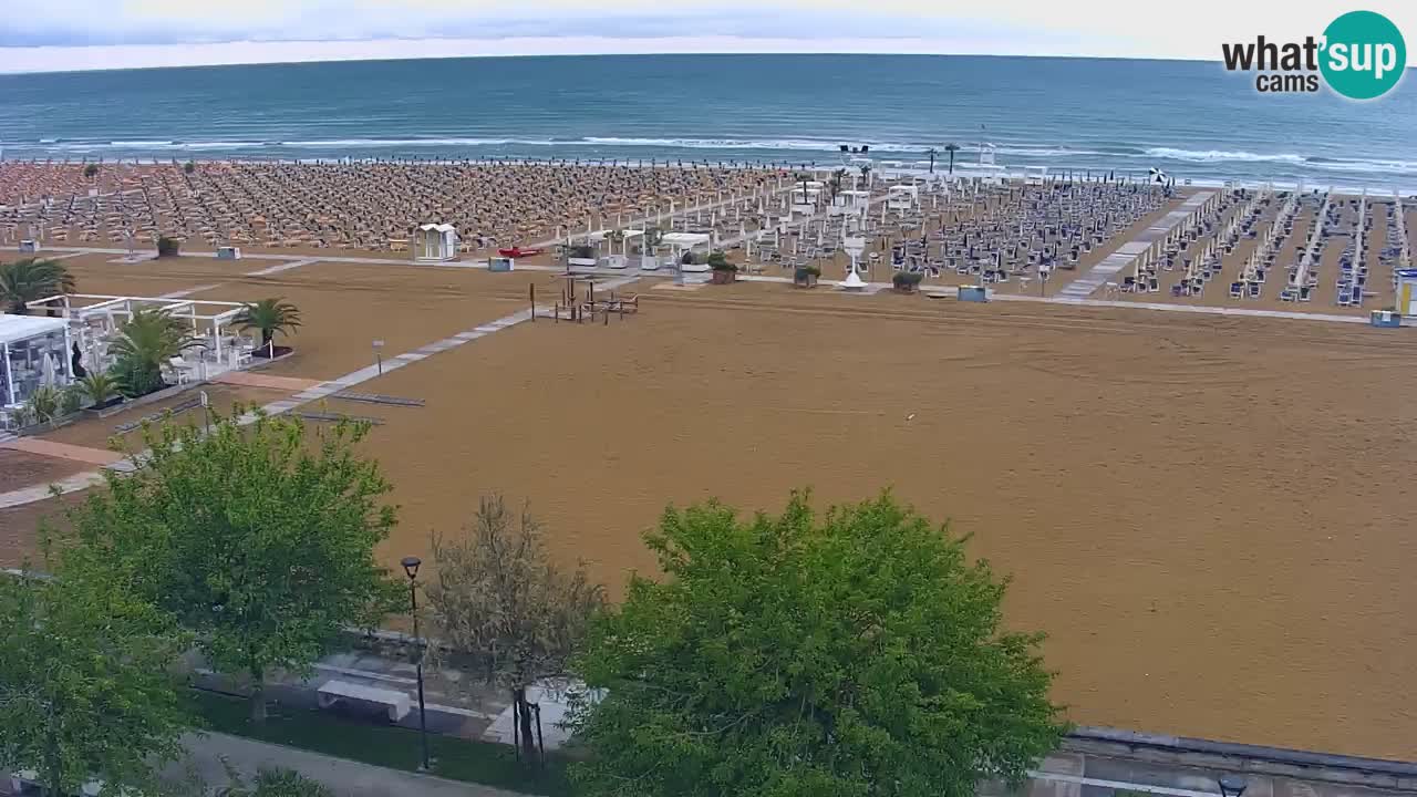 Webcam en direct plage de Bibione – vue depuis Ashanti ApartHotel