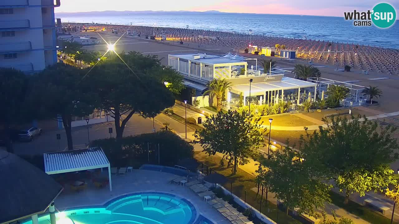 Webcam en vivo playa Bibione – vista desde Ashanti ApartHotel