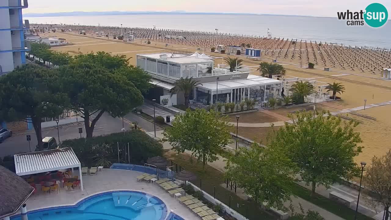 Webcam en direct plage de Bibione – vue depuis Ashanti ApartHotel