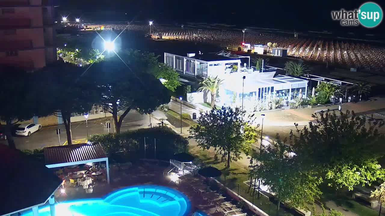 Spletna kamera Bibione plaža – pogled iz Ashanti ApartHotela