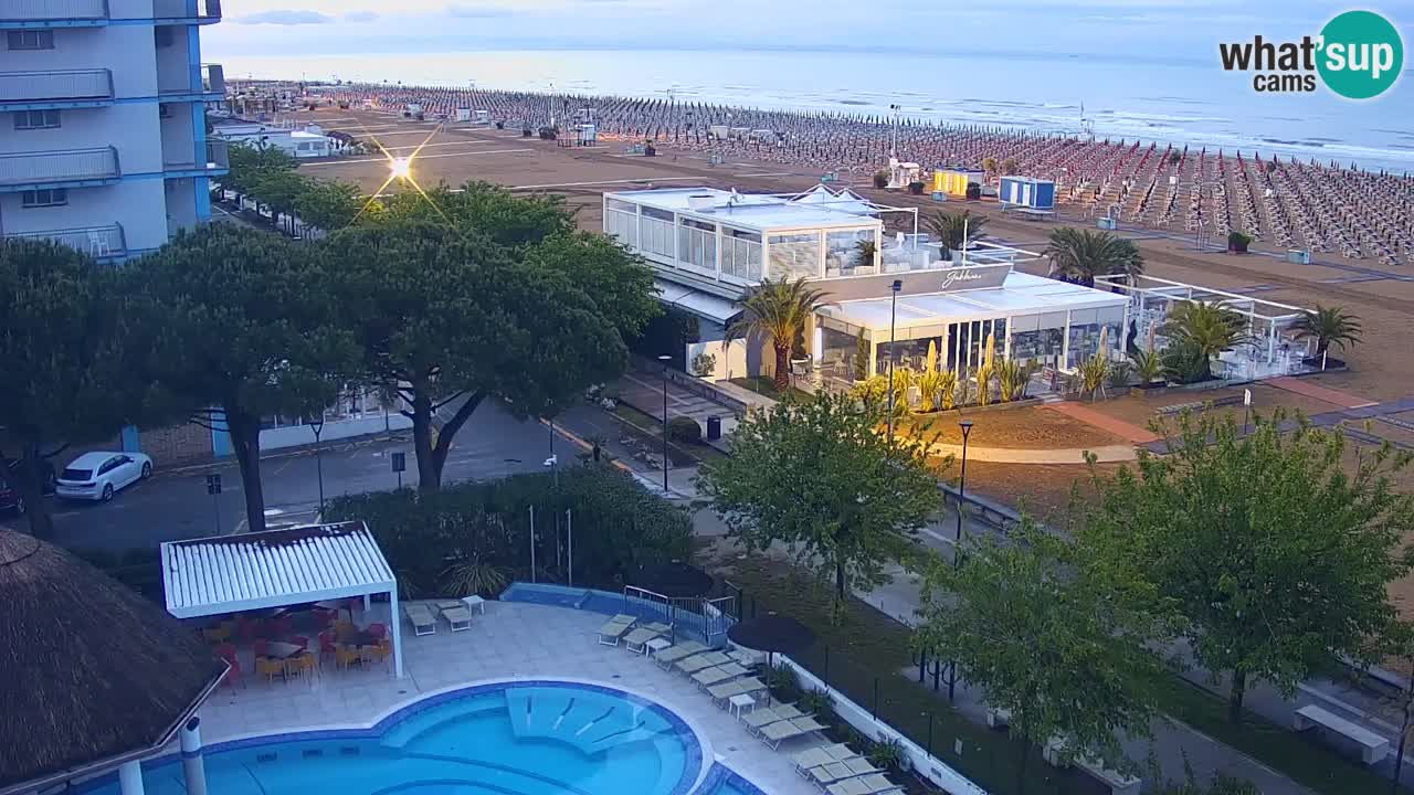 Webcam en vivo playa Bibione – vista desde Ashanti ApartHotel