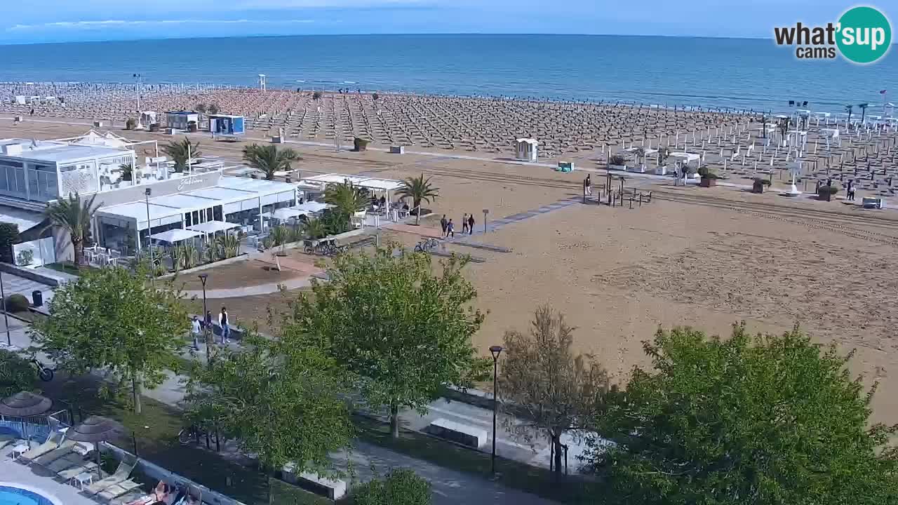 Webcam en direct plage de Bibione – vue depuis Ashanti ApartHotel