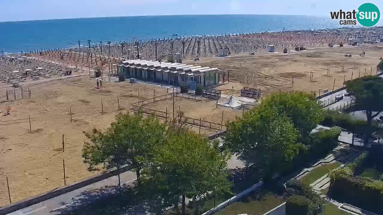 Webcam en direct plage de Bibione – vue depuis Ashanti ApartHotel