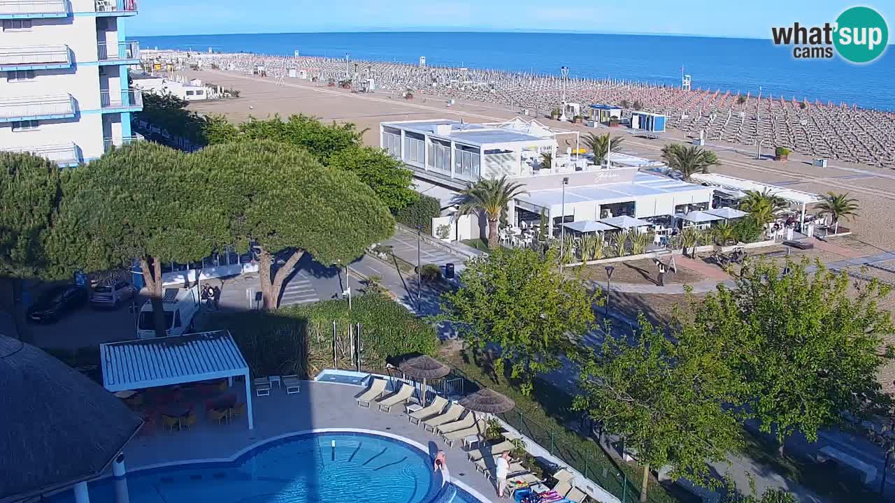 Web kamera Bibione plaža – pogled sa Ashanti ApartHotela