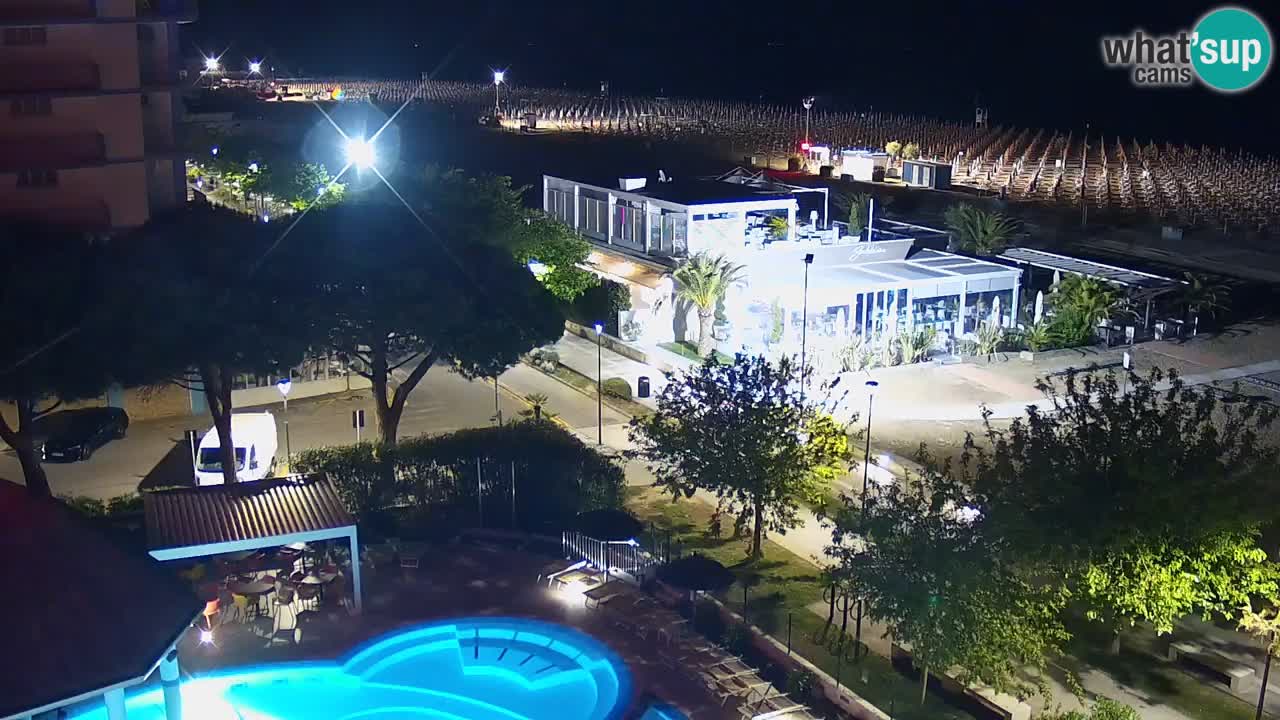 Webcam en vivo playa Bibione – vista desde Ashanti ApartHotel