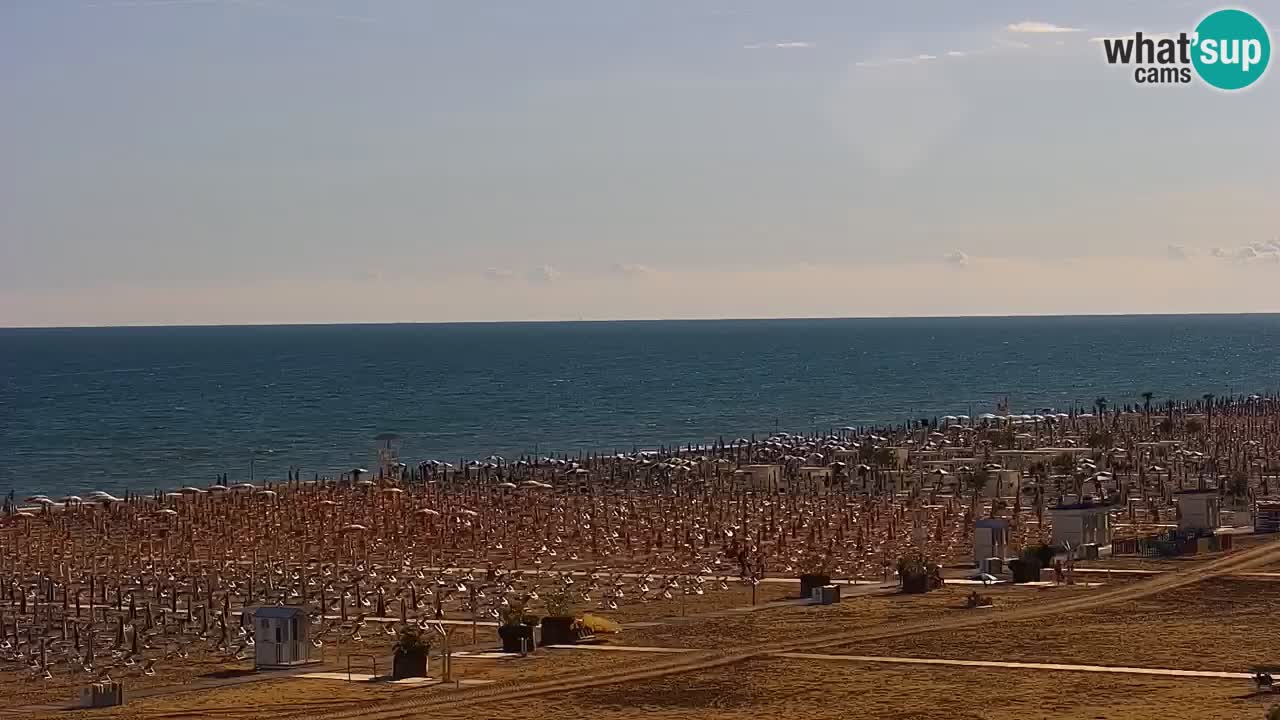 Spletna kamera Bibione plaža – pogled iz Ashanti ApartHotela