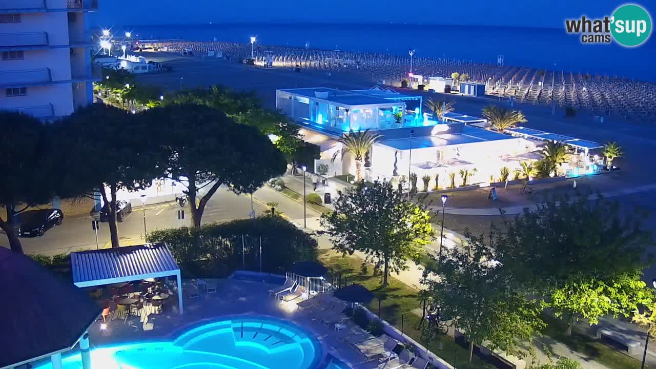 Webcam en direct plage de Bibione – vue depuis Ashanti ApartHotel