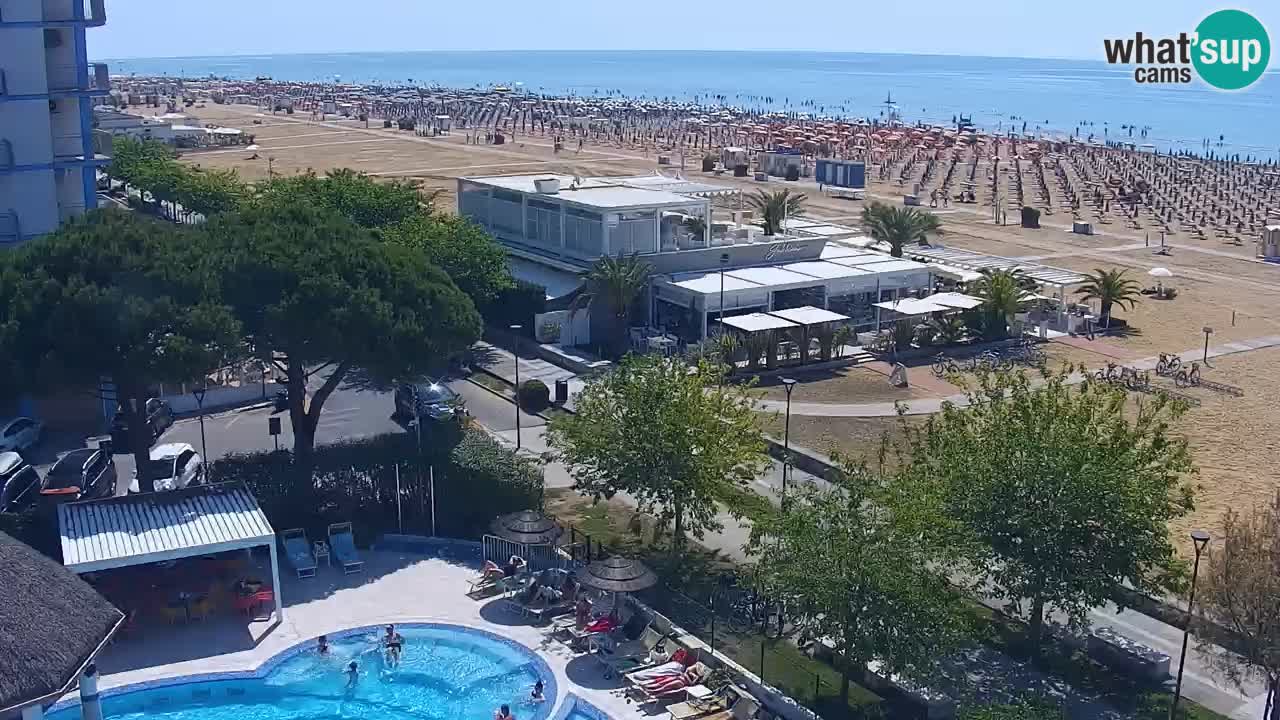 Webcam en vivo playa Bibione – vista desde Ashanti ApartHotel