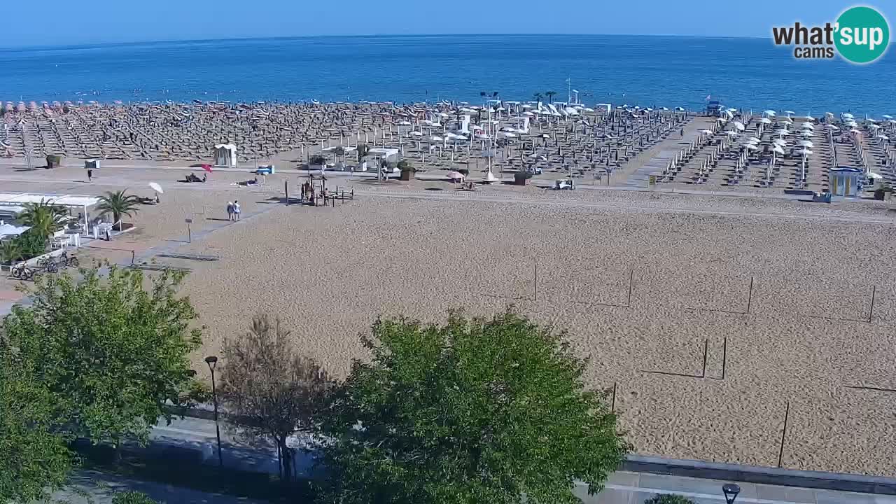 Spletna kamera Bibione plaža – pogled iz Ashanti ApartHotela
