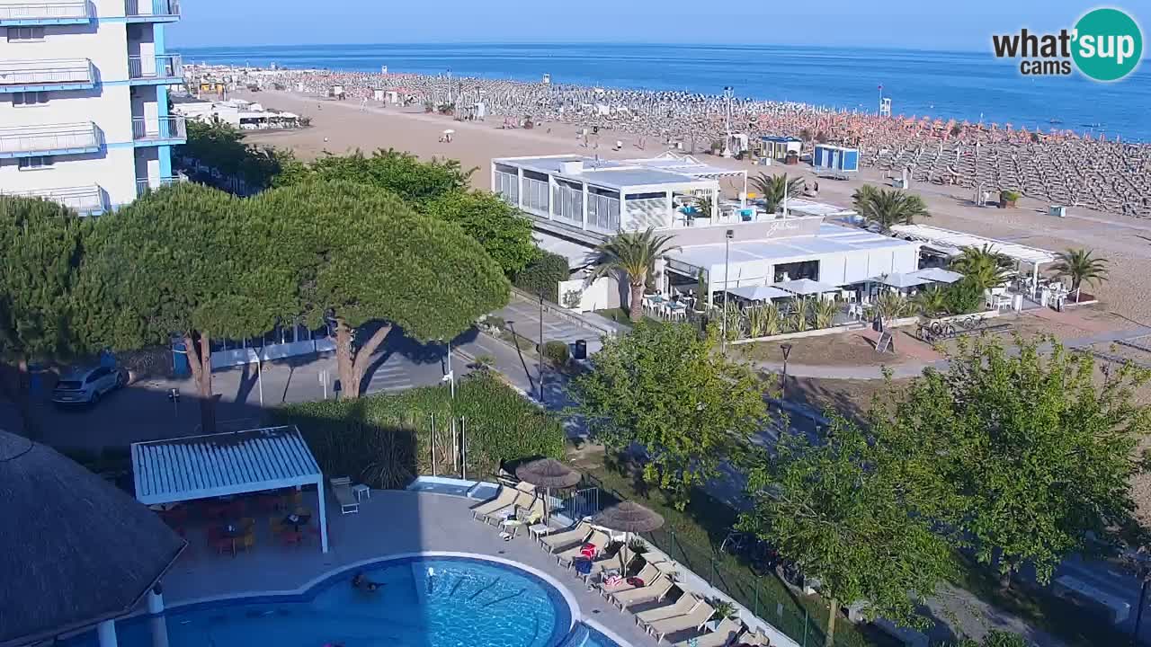 Spletna kamera Bibione plaža – pogled iz Ashanti ApartHotela