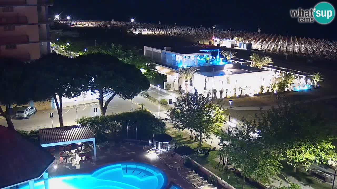 Webcam en direct plage de Bibione – vue depuis Ashanti ApartHotel