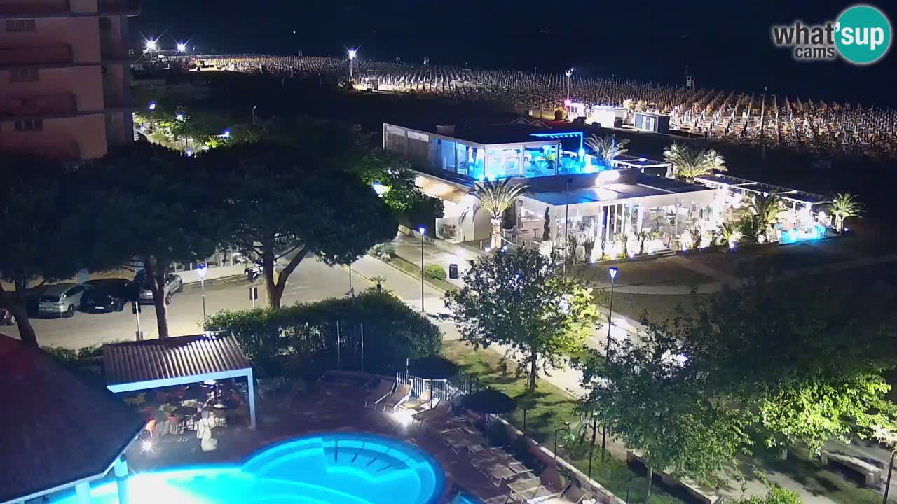 Webcam en vivo playa Bibione – vista desde Ashanti ApartHotel