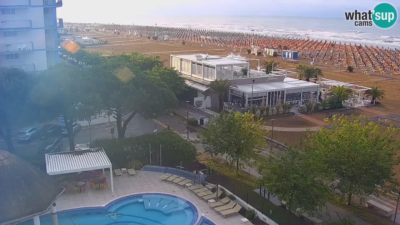 Webcam en direct plage de Bibione – vue depuis Ashanti ApartHotel