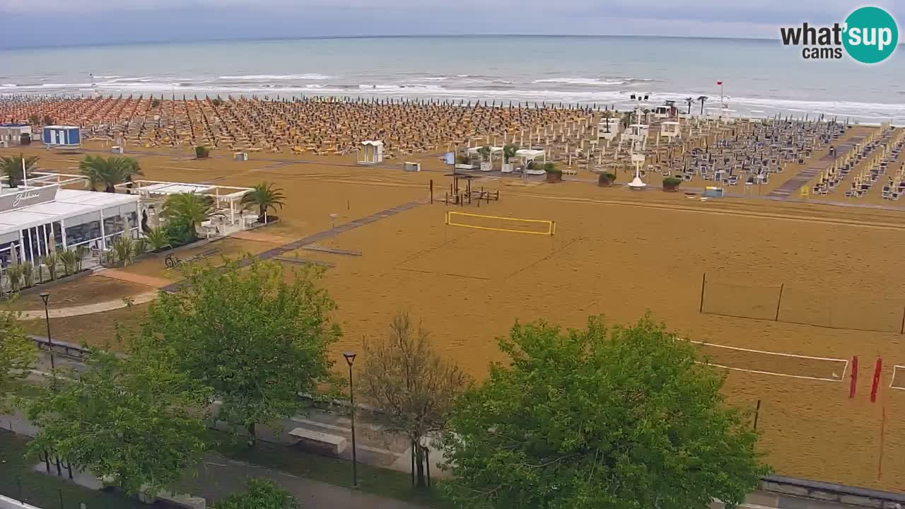 Spletna kamera Bibione plaža – pogled iz Ashanti ApartHotela