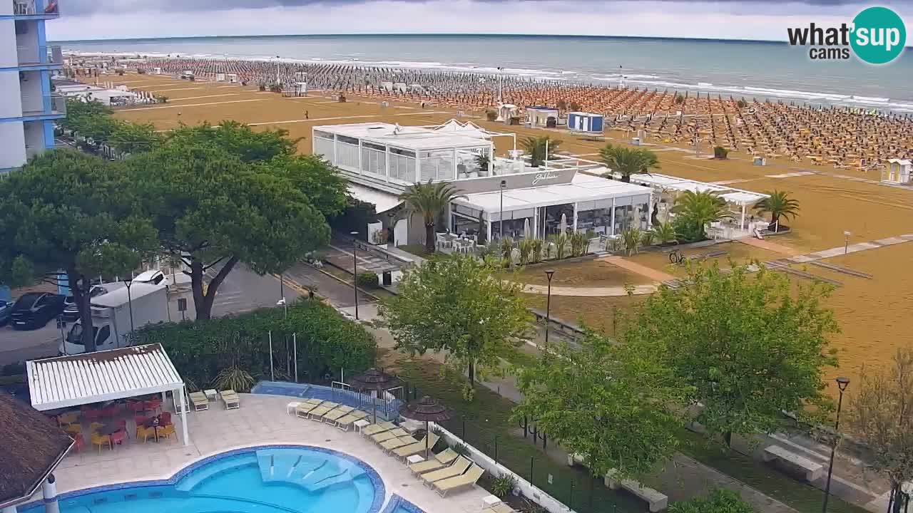 Web kamera Bibione plaža – pogled sa Ashanti ApartHotela