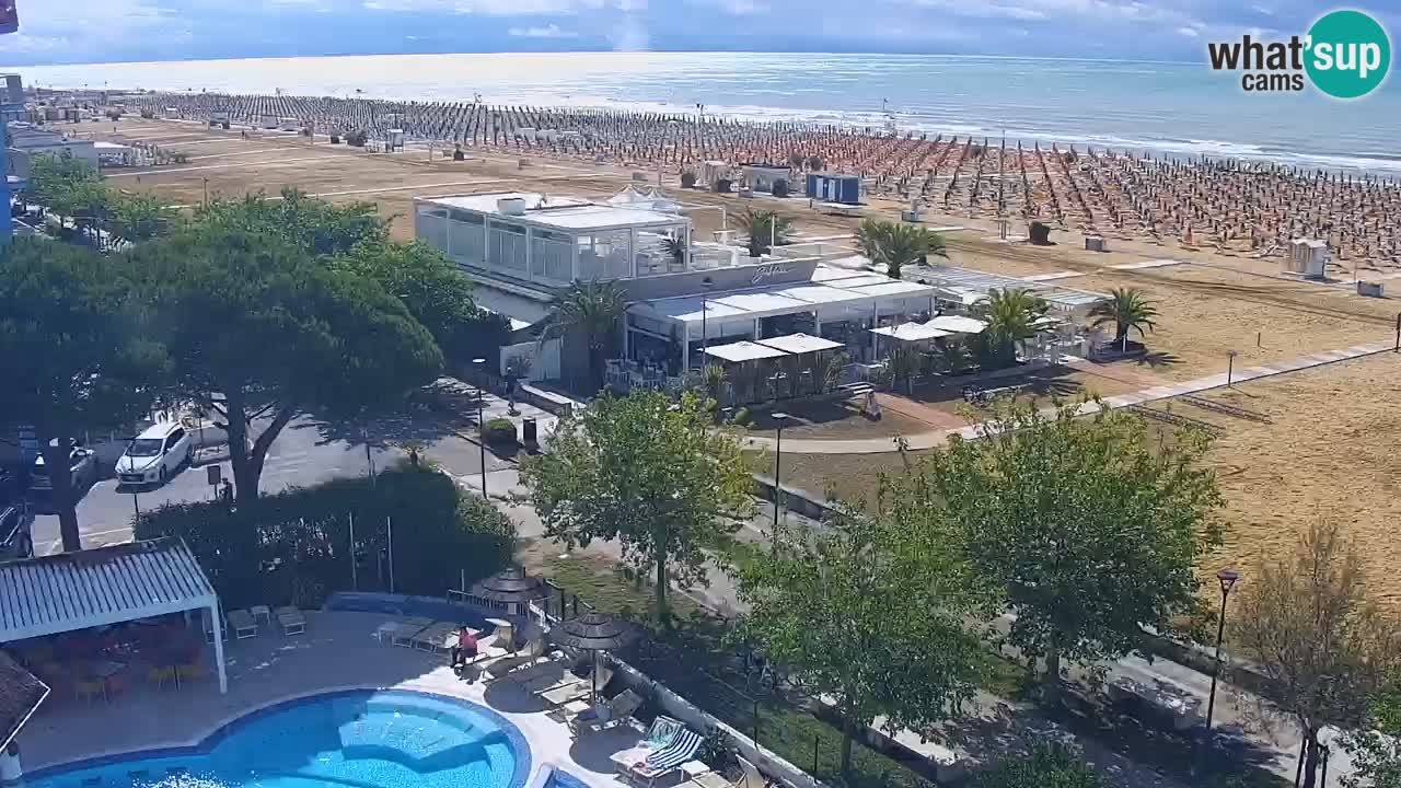 Webcam en direct plage de Bibione – vue depuis Ashanti ApartHotel