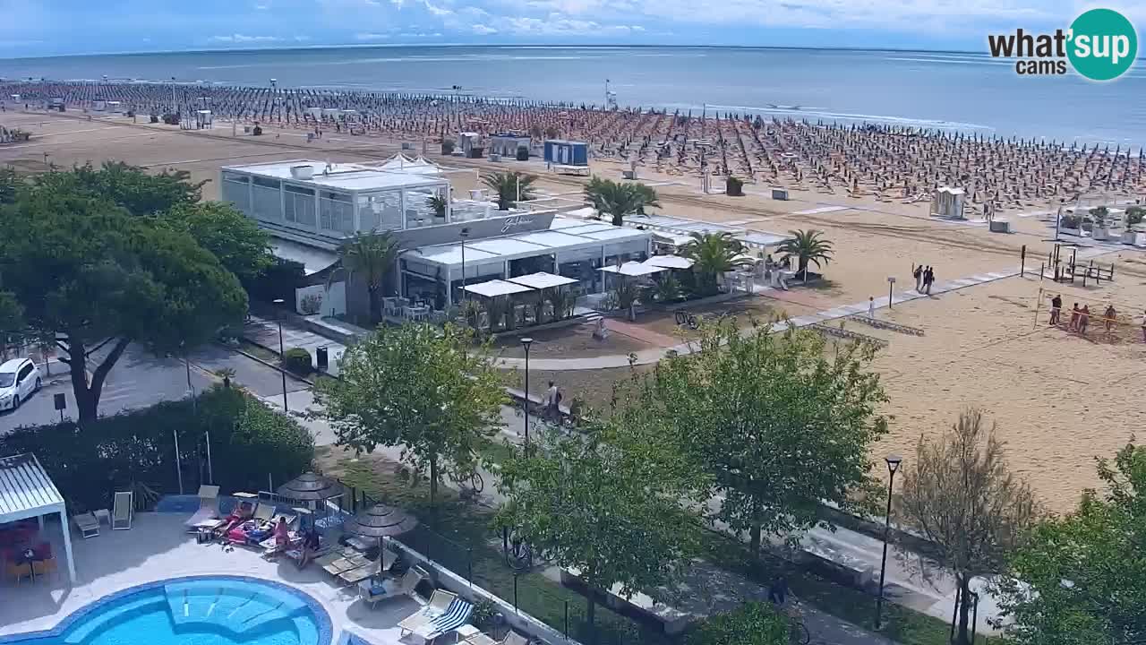 Webcam en vivo playa Bibione – vista desde Ashanti ApartHotel