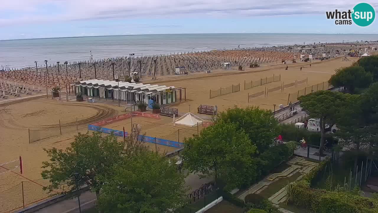 Webcam en vivo playa Bibione – vista desde Ashanti ApartHotel