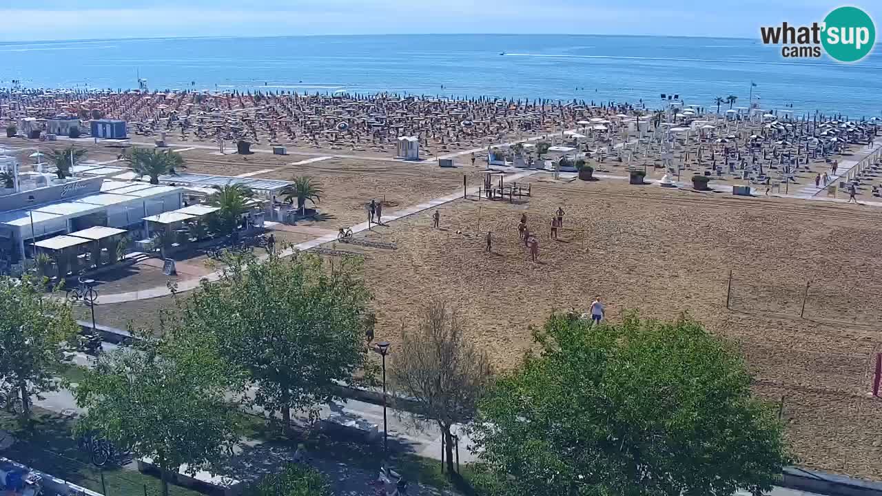 Webcam en direct plage de Bibione – vue depuis Ashanti ApartHotel
