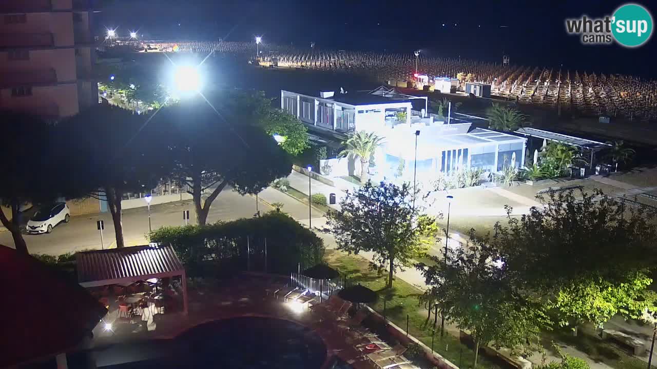 Webcam en direct plage de Bibione – vue depuis Ashanti ApartHotel